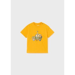 Tričko s krátkým rukávem JEEP oranžové BABY Mayoral velikost: 74 (9 měsíců)