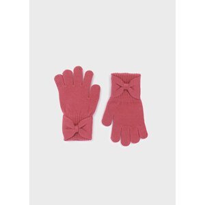 Rukavice pletené s mašličkou tmavě růžové MINI Mayoral velikost: 128