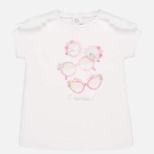 Tričko s krátkým rukávem brýle růžové BABY Mayoral velikost: 80 (12 měsíců)