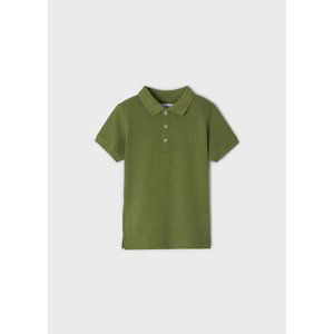 Triko polo s krátkým rukávem basic khaki MINI Mayoral velikost: 116