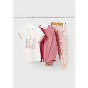 Set trička, legínek a kabátku ŽIRAFA světle růžový BABY Mayoral velikost: 92 (24 měsíců)