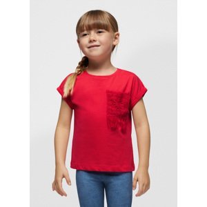 Tričko s krátkým rukávem a kapsičkou červené MINI Mayoral velikost: 116