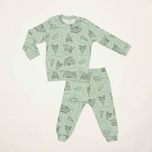 Pyžamo s dlouhým rukávem CAMPING zelené BABY Extreme Intimo velikost: 86