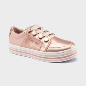 Tenisky se šněrováním rosegold MINI Mayoral velikost: 32