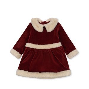 Šaty s dlouhým rukávem vánoční červené Konges Slojd velikost: 9-12 měsíců (80)