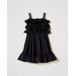 Šaty na ramínka s volány černé Twinset Girl velikost: 12