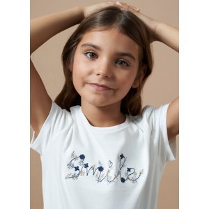 Tričko s krátkým rukávem basic SMILE bílé JUNIOR Mayoral velikost: 157 (14 let)