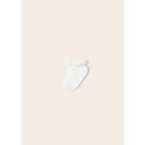 Ponožky s průsvitnou částí srdíčka smetanové NEWBORN Mayoral velikost: 3 (EU 16)