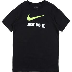 Nike Sportswear Tričko svítivě žlutá / černá / bílá