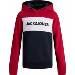Jack & Jones Junior Mikina námořnická modř / červená / bílá