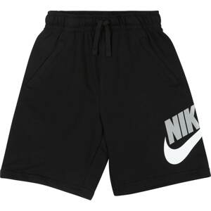 Nike Sportswear Kalhoty šedá / černá / bílá