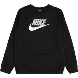 Nike Sportswear Mikina černá / bílá