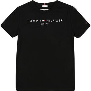 TOMMY HILFIGER Tričko černá / bílá