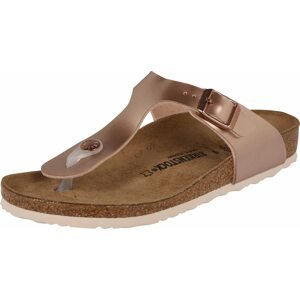 BIRKENSTOCK Sandály 'Gizeh' růžově zlatá