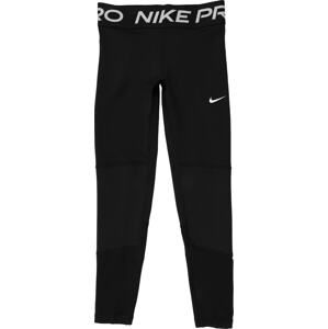 NIKE Sportovní kalhoty světle šedá / černá / bílá