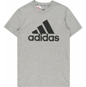 ADIDAS SPORTSWEAR Funkční tričko šedý melír / černá