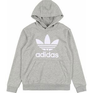 ADIDAS ORIGINALS Mikina 'TREFOIL HOODIE' šedý melír