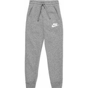 Nike Sportswear Kalhoty šedý melír / bílá