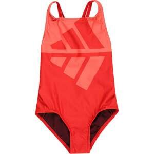 ADIDAS PERFORMANCE Sportovní plavky červená / pastelově červená / černá / bílá