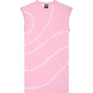 Urban Classics Šaty pink / bílá