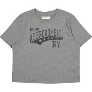 Abercrombie & Fitch Tričko šedý melír / černá