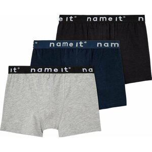 NAME IT Spodní prádlo noční modrá / šedý melír / černá / bílá