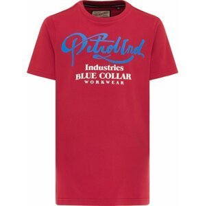 Petrol Industries Tričko modrá / červená / bílá