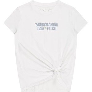 Abercrombie & Fitch Tričko kouřově modrá / světle zelená / bílá