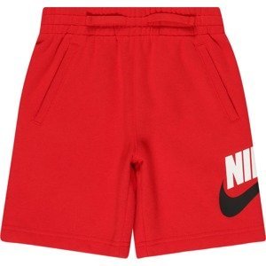 Nike Sportswear Kalhoty 'CLUB' červená / černá / bílá