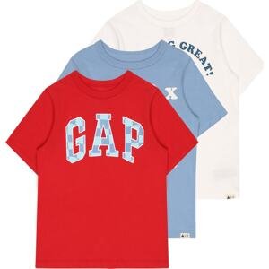 GAP Tričko kouřově modrá / červená / bílá