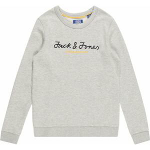 Jack & Jones Junior Mikina tmavě modrá / žlutá / šedá