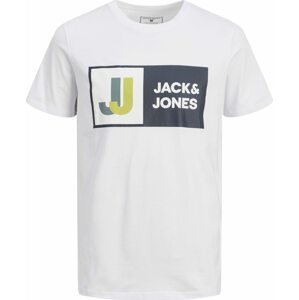 Jack & Jones Junior Tričko marine modrá / jablko / bílá