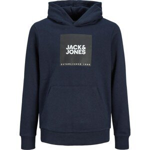 Jack & Jones Junior Mikina 'Lock' námořnická modř / černá / bílá