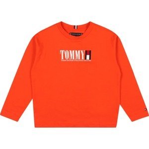 TOMMY HILFIGER Tričko noční modrá / oranžová / červená / bílá