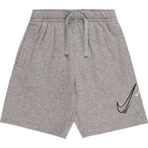 Nike Sportswear Kalhoty tmavě šedá / šedý melír / černá / bílá