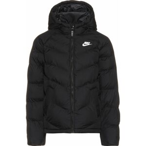 Nike Sportswear Zimní bunda černá / bílá