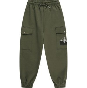 Calvin Klein Jeans Kalhoty šedá / zelená / černá / bílá