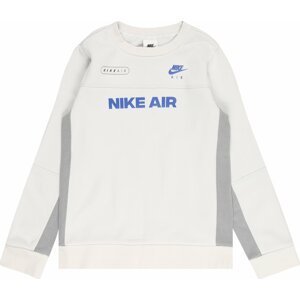 Nike Sportswear Mikina modrá / světle šedá / tmavě šedá