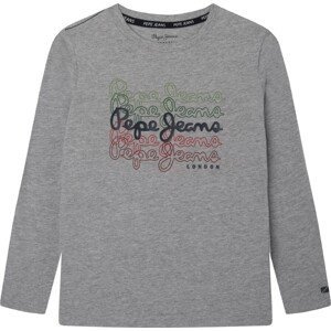 Pepe Jeans Tričko 'RAMONE' šedý melír / zelená / burgundská červeň / černá