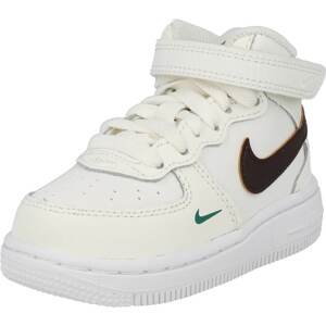 Nike Sportswear Tenisky 'Force 1' krémová / trávově zelená / černá / bílá
