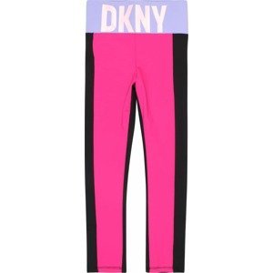 DKNY Legíny světle fialová / pink / růžová / černá