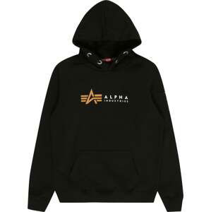 ALPHA INDUSTRIES Mikina zlatě žlutá / červená / černá / bílá