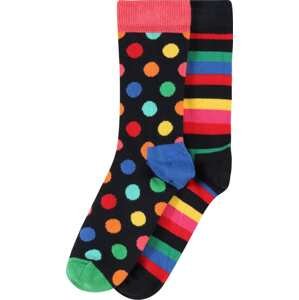 Happy Socks Ponožky královská modrá / žlutá / zelená / pink / černá