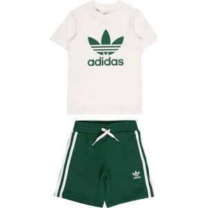 ADIDAS ORIGINALS Joggingová souprava tmavě zelená / barva bílé vlny