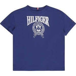 TOMMY HILFIGER Tričko 'Varsity' marine modrá / námořnická modř / červená / bílá