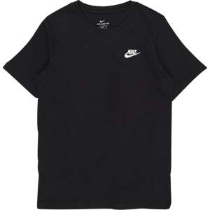 Nike Sportswear Tričko černá / bílá