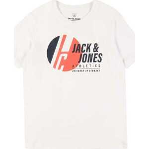 Jack & Jones Junior Tričko 'SPRING' oranžová / černá / bílá
