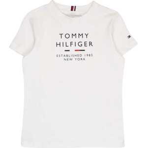 TOMMY HILFIGER Tričko červená / černá / bílá