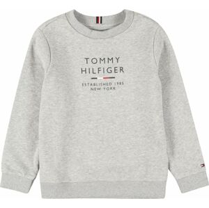 TOMMY HILFIGER Mikina námořnická modř / grafitová / šedý melír / červená