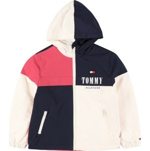 TOMMY HILFIGER Přechodná bunda 'Hero' krémová / námořnická modř / melounová